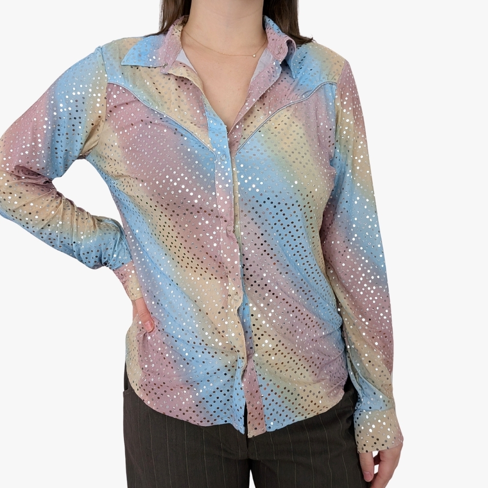 Women's Multicolor Long Sleeve Top